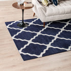 Modway - Marja Treillis marocain Tapis de 5 pi l x 8 pi L - Marine et Ivoire-Protéger les planchers de la circulation ou des meubles