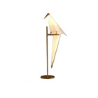 Plata Import - Lampe de table origami-Métal doré avec abat-jour blanc