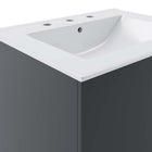 Modway - Vitality 24" Vanette de salle de bain - Gris blanc-Assemblée requise