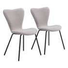 Zuo - Thibideaux Chaise de salle à manger - Gris pâle - Ensemble de 2-Assemblage requis