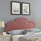 Modway - Belinda Performance Velvet Tête de lit King/King de Californie, Rose poussiéreuse-3 Positions de montée