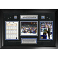 Edmonton Oilers 1988 Stanley Cup Champions Scoresheet Collage - Impression encadree - 36" x 24"-Qualité supérieure - scoresheet framed