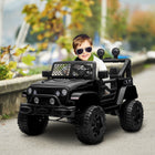 Aosom - camion jouet tout-terrain 12v pour enfants - noir-Les enfants peuvent contrôler la vitesse manuellement de 1,8 à 3 mph 