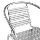 Flash Furniture – Chaise empilable commerciale avec dossier à 3 traverses, int/ext, haute durabilité, aluminium (TLH1)-Cadre en aluminium