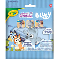 Crayola - Animaux Bluey Scribble Scrubbie Crayola, 1 unité-Jouet scribble scrubbie : ce jouet animaux scribble scrubbie bluey, 1 unité, comprend 1 des 3 figurines bluey assorties, 2 marqueurs lavables scribble scrubbie et 1 brosse