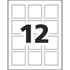 Avery - Étiquettes carrées blanches, pour impression jusqu’au bord, permanentes, 1 1/2 po x 1 1/2 po, paquet de 300 (22806)-Créez et imprimez vos étiquettes personnalisées au moyen de notre logiciel Création et impression en ligne gratuit et d’utilisation facile 