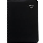 Mead - Cahier de rendez-vous mensuel Contempo 2027 - 8 3/4 po H x 6 7/8 po l - noir - bilingue-12 mois avec onglet : janvier 2027 à décembre 2027