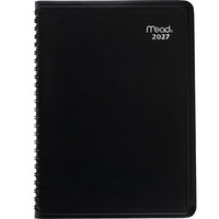 Mead - Cahier de rendez-vous mensuel Contempo 2027 - 8 3/4 po H x 6 7/8 po l - noir - bilingue-12 mois avec onglet : janvier 2027 à décembre 2027