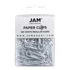JAM Paper - Trombones standard colourés - 1 pouce - blancs - paquet de 100- Couleur : Blanc