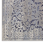 Modway - Margarida Turc vintage vieilli vieilli Tapis de 5 pi l x 8 pi L - Bleu et crème-Résistant aux taches / Facile à nettoyer