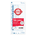Pyramid Cartes de temps hebdomadaires bilingues Time Systems 35100-10F pour horodateurs à chargement latéral, paq./100-Format universel