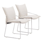 Zuo - Pola Chaise de salle à manger - Blanc - Ensemble de 2-Assemblage requis