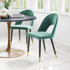 Zuo - Menlo Chaise de salle à manger - Vert - Ensemble de 2-Dimensions: 22,0 po L x 19,7 po L x 33,1 po H
