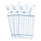 Pyramid Cartes de temps mensuelles recto verso bilingues Time Systems 42415F pour les horodateurs de série 2000, paq./100-Comprend six colonnes pour enregistrer jusqu'à trois cycles de poinçonnage d'entrée/sortie