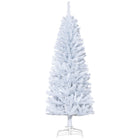 HOMCOM - Sapin de Noël artificiel de 5 pi avec ouverture automatique - Blanc-Arbre de Noël artificiel de style réaliste 