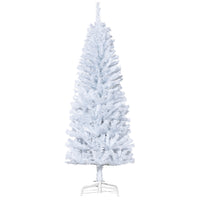 HOMCOM - Sapin de Noël artificiel de 5 pi avec ouverture automatique - Blanc-Arbre de Noël artificiel de style réaliste 