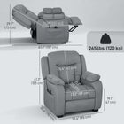 HOMCOM - Fauteuil de massage inclinable avec moteur silencieux - gris-Recharge USB sur la télécommande et deux poches latérales pour garder l’essentiel à portée de main et chargé 