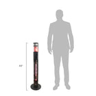 Westinghouse - 1500-Watt Freestanding Infrared Electric Patio Heater-Avec la protection anti basculement cette chaufferette est sécuritaire pour utilisation proche d'enfants ou d'animaux.