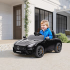 Qaba - Voiture RC électrique pour enfants sous licence Mercedes-Benz 12V - noir-Mécanisme de démarrage progressif pour une accélération en toute sécurité pour les jeunes conducteurs 