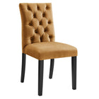 Modway - Duchess Performance Velvet Chaises de salle à manger Ensemble de 2 - Cognac-Velours de performance résistant aux taches