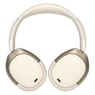 Edifier - Écouteurs circum-auriculaires sans fil WH950NB, audio Hi-Res, conception légère et pliable avec recharge rapide – Blanc-Utilise six microphones intégrés pour garantir des appels vocaux clairs. Combinés au processeur audio, ces micros ciblent votre voix, réduisent les bruits de fond et suppriment le bruit du vent—offrant une clarté exceptionnelle pour les conversations qui comptent vraiment