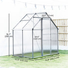 Outsunny - Serre tunnel de jardin 13 pi x 10 pi x 6,6 pi- Panneaux en polycarbonate avec protection UV protégeant les plantes du soleil intense  

