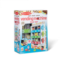 Melissa & Doug - Distributeur Automatique-Triez les aliments de jeu, remplissez le distributeur automatique en bois, puis insérez les pièces et faites une sélection en appuyant sur le bouton correspondant pour voir les articles tomber dans le tiroir de récupération.