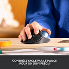 Logitech ERGO M575 Trackball - Souris sans fil avec molette de pouce - Noir-Parce que le trackball n’a pas besoin d’être déplacé, il est idéal pour les espaces de travail réduits et se niche discrètement à côté de votre ordinateur