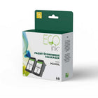 Ecoink - Cartouche d'encre remanufacturée PG245XL Canon - Haute capacité - Noir - Pack de 2-Qualité d'impression supérieure : Produit un texte net et des images claires pour des documents professionnels ou personnels