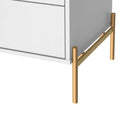 Manhattan Comfort - Ensemble de 2 tables de nuit modernes Jasper 25,15" - Finition blanc brillant-Associez-vous à la collection de commodes Jasper de Manhattan Comfort