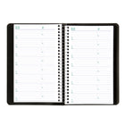Blueline - 2027 Agenda quotidien avec reliure spirale et couverture souple à texture imitation lézard – 8 po x 5 po – Noir – Bilingue-Espace pour notes sur chaque page avec sommaire des dépenses à la fin de chaque mois