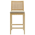 Modway - Ovard Bois et rotin Tabouret de comptoir - Naturel-Entièrement assemblé