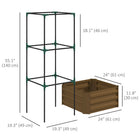 Outsunny - jardinière surélevée avec treillis à 3 niveaux, cage à tomates et fond ouvert-Vous pouvez personnaliser la hauteur de la cage à tomates
