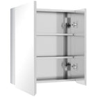 Kleankin - Armoire de salle de bain à miroir avec porte battante murale - argenté-Utilisez-le comme armoire de toilette, de beauté ou à médicaments dans votre salle de bain 