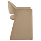 Modway - Talia Performance Velvet Fauteuil à manger - Taupe-Goupilles de pied protégeant le plancher