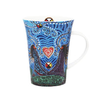 Oscardo - Tasse porcelaine « Breath of Life » de Leah Dorion - 295 ml-Design d’art autochtone - Souffle de vie par Leah Dorion, artiste métisse, œuvre célébrant le patrimoine culturel et les traditions