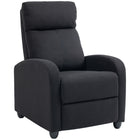 HOMCOM - Fauteuil inclinable push back avec siège rembourré pour home cinéma - noir-En appliquant une pression sur le dossier, le fauteuil s'incline jusqu'à 135°, accompagné du relèvement du repose-pieds 