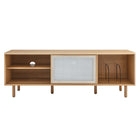 Modway - Kurtis 67 po Meuble à disques TV et vinyle, Chêne-Capacité de poids : 200 lb.