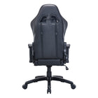 TygerClaw - Chaise de Gaming Dossier Haut pour un Confort Maximum - Noir-Glissez facilement sur votre sol grâce à des roulettes durables qui ne rayent pas la surface