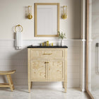 Modway - Elysian 30" Vanette de salle de bain - Burl noir-Trous centraux de 8"