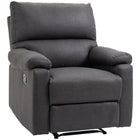 HOMCOM - Canapé inclinable manuel avec repose-pieds pour salon - gris foncé-Le design moderne s'adapte à votre salon, chambre ou bureau   