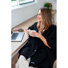 Warmür - La couverture pour chaise originale, Noir-Conception à enfiler qui convient à la plupart des chaises de travail, de conférence et ergonomiques standard avec bras et appuis-tête