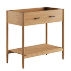 Modway - Zaire 36" Armoire de toilette de salle de bain (lavabo non inclus) - Naturel-MDF et caoutchouc