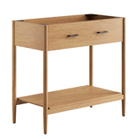 Modway - Zaire 36" Armoire de toilette de salle de bain (lavabo non inclus) - Naturel-MDF et caoutchouc