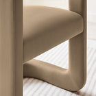 Modway - Winslow Tonneau Performance Velvet Chaise à manger - Taupe-Entièrement assemblé