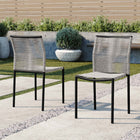 Modway - Serenity Terrasse extérieure Chaises Ensemble de 2, Gris clair-Cadre en aluminium robuste