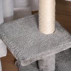 PawHut - Arbre à chat 47 po, échelle, poteaux à griffer - balle-1 condo, 3 perchoirs, 1 balle suspendue et 1 échelle pour que votre chat puisse dormir et jouer 