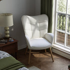 FurnitureR Chaise d'Appoint - Tissu beige ivoire-Le tissu de qualité supérieure équilibre douceur et durabilité
