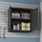 Manhattan Comfort - Armoire de garage moderne Fortress 30" - gris charbon-Poignée encastrée en métal
