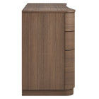 Modway - Mirae 55" à 6 tiroirs Bureau incurvé - Chêne brun brossé-7